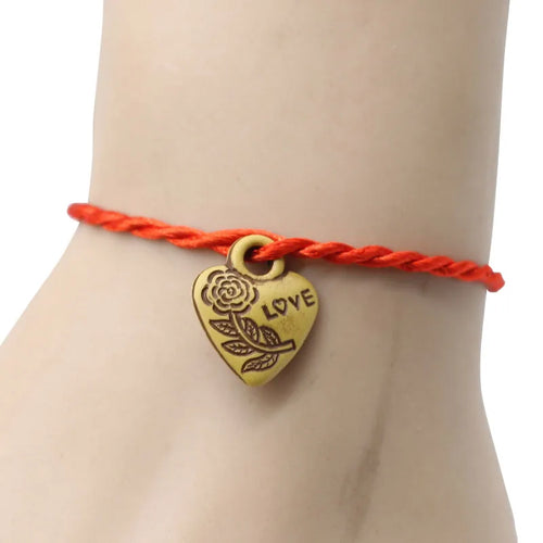 100pcs Wedding Souvenirs Women Lucky Bracelets Kids Birthday Favors Gifts For Guest Party Favors Cartoon Bead Red String Bangles