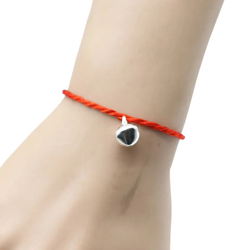 100pcs Wedding Souvenirs Women Lucky Bracelets Kids Birthday Favors Gifts For Guest Party Favors Cartoon Bead Red String Bangles
