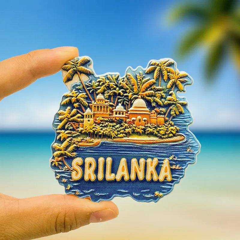 Sri Lanka Travel Souvenirs Creative Three-dimensional Resin Magnets Refrigerator Stickers Characteristic Souvenirs Gift Giving D