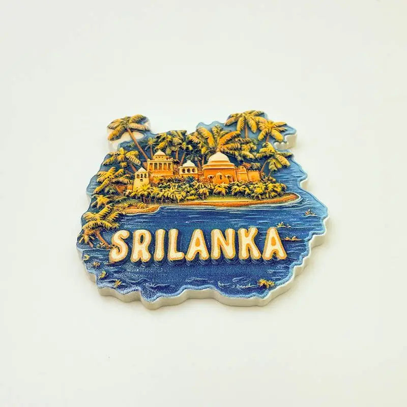 Sri Lanka Travel Souvenirs Creative Three-dimensional Resin Magnets Refrigerator Stickers Characteristic Souvenirs Gift Giving D