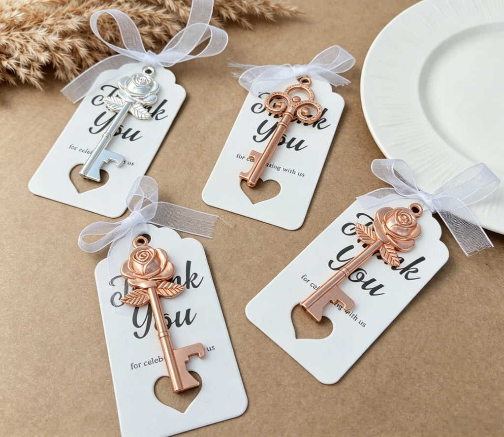 Wedding Souvenirs Gifts for Guests Key Beer Bottle Opener Keyring/Keychain Custom Wedding Favors Gifts Rustic Party Souvenirs