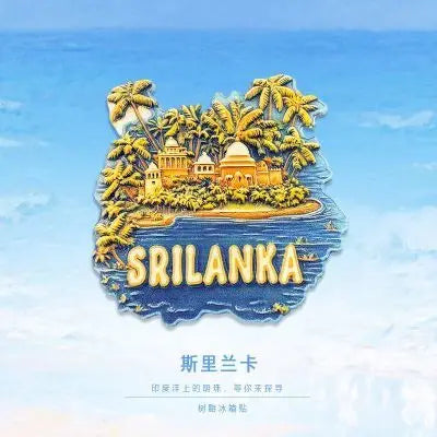 Sri Lanka Travel Souvenirs Creative Three-dimensional Resin Magnets Refrigerator Stickers Characteristic Souvenirs Gift Giving D