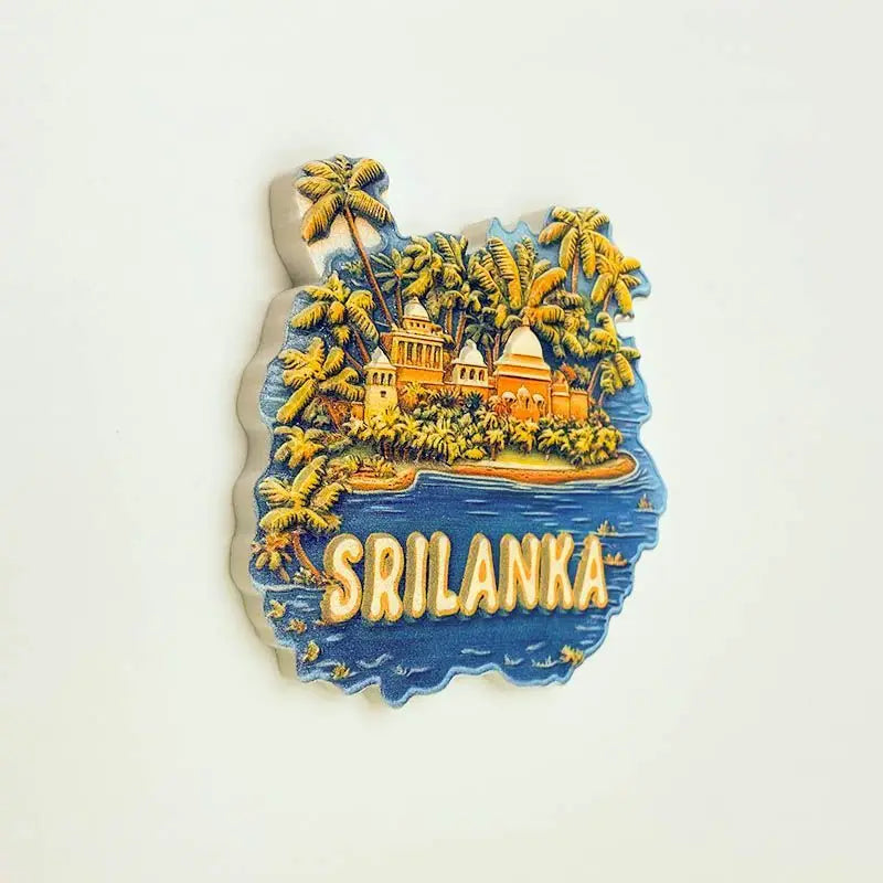 Sri Lanka Travel Souvenirs Creative Three-dimensional Resin Magnets Refrigerator Stickers Characteristic Souvenirs Gift Giving D