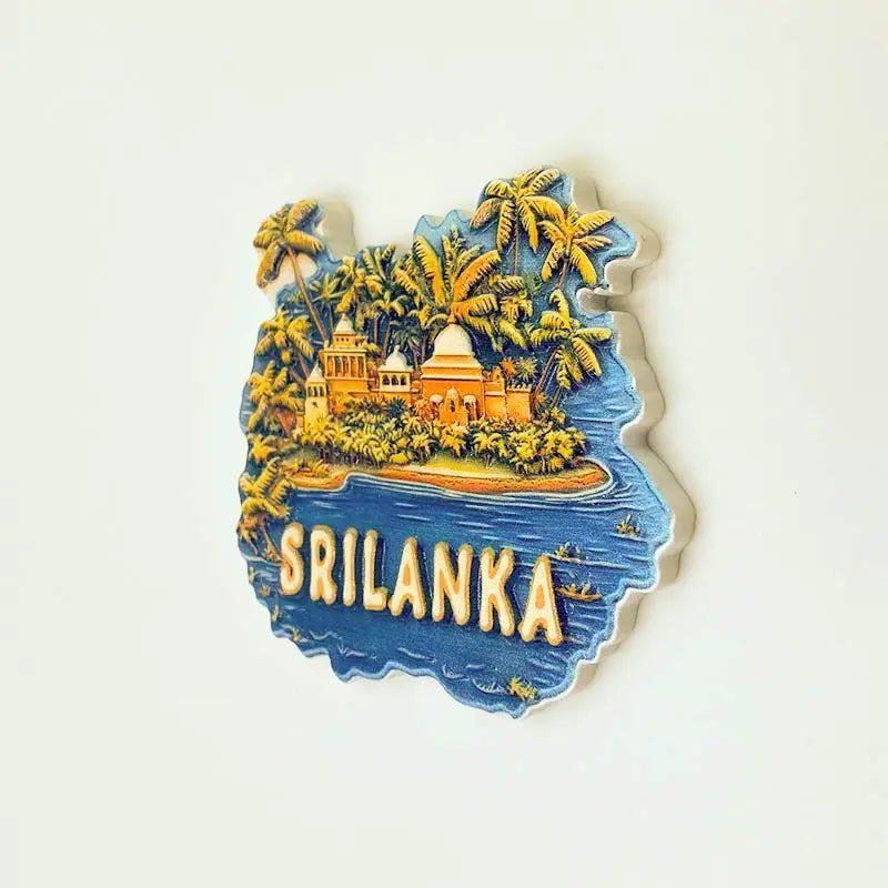 Sri Lanka Travel Souvenirs Creative Three-dimensional Resin Magnets Refrigerator Stickers Characteristic Souvenirs Gift Giving D